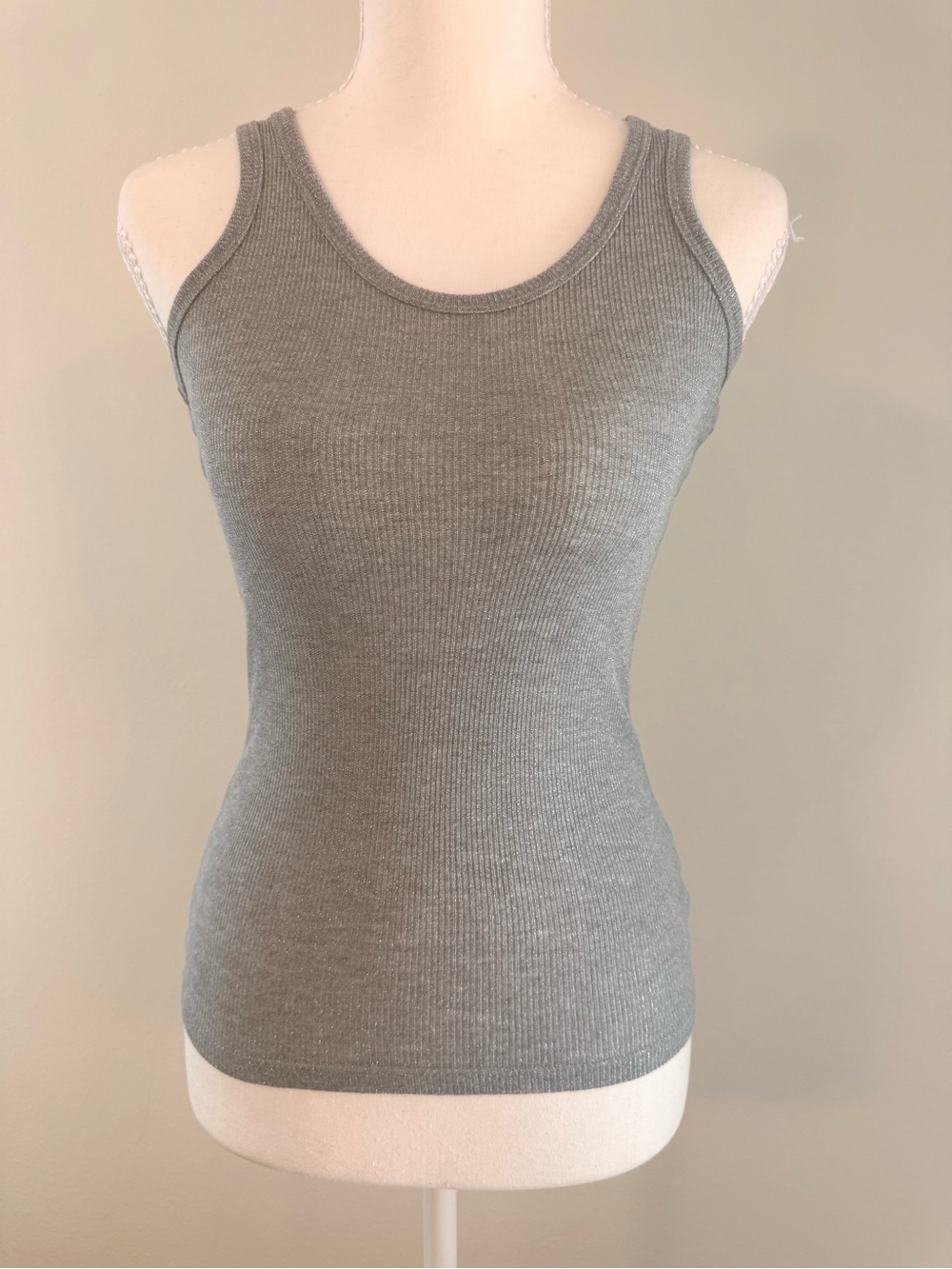 Victoria's Secret Grey Ribbed Tank Top